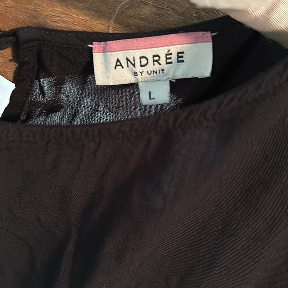 Andree Black Blouse Size Large - Picture 4 of 7